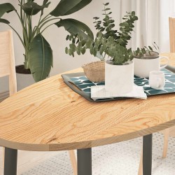 Sonata H Плот за маса, 120x60x2 см, дъбово дърво масив, овална - Piese pentru mese