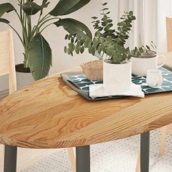 Sonata H Плот за маса, светлокафяв, 120x60x2 см, дъб масив, овална - Piese pentru mese