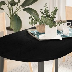 Sonata H Плот за маса, тъмнокафяв, 120x60x2 см, дъб масив, овална - Piese pentru mese