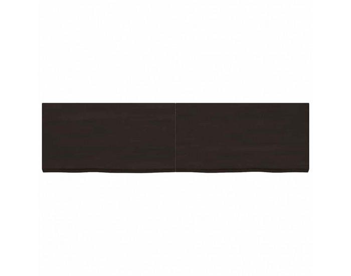 Sonata H Плот за маса тъмнокафяв 220x60x(2-6) см обработен масивен дъб