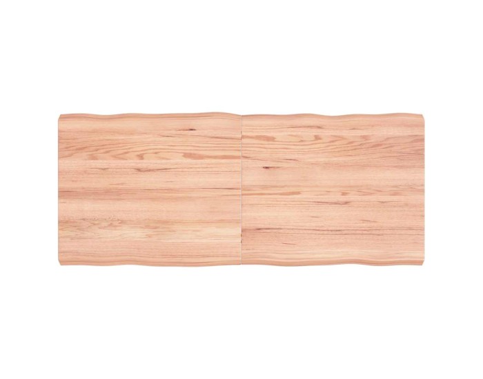 Sonata Blat masă, 140x60x(2-6) cm, maro, lemn tratat contur organic