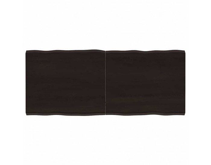 Sonata H Плот за маса тъмнокафяв 120x50x(2-4) см обработен масивен дъб