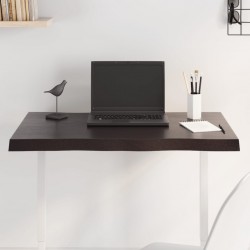 Sonata H Плот за маса тъмнокафяв 80x40x(2-4) см обработен масивен дъб - Piese pentru mese