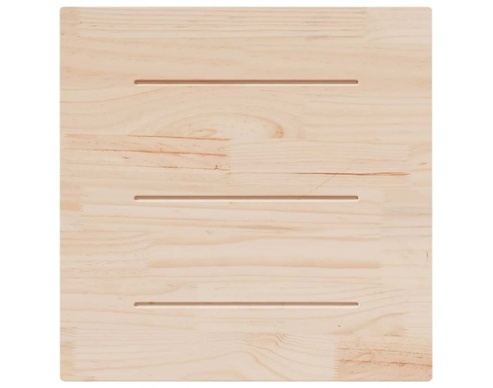 Sonata H Плот за маса, бял, 70x70x2,5 см, бор масив, квадратен