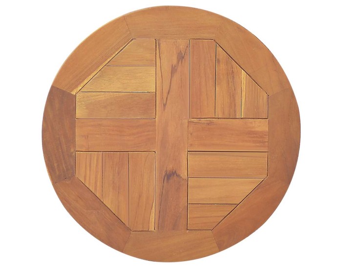 Sonata Blat de masă, 40 cm, lemn masiv de tec, rotund, 2,5 cm