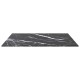 Sonata Blat masă negru 60x60cm 6mm sticlă securizată design de marmură