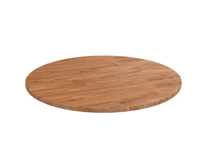 Sonata Blat de masă rotund maro deschis Ø80x1,5 cm lemn stejar tratat