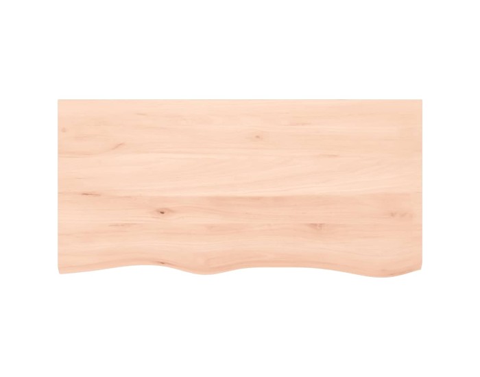 Sonata Blat de masă, 100x50x2 cm, lemn masiv de stejar netratat