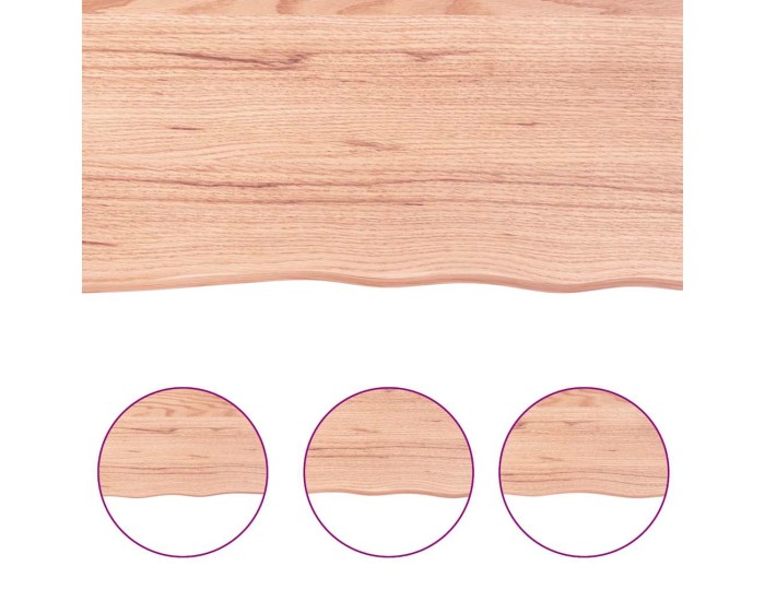 Sonata Blat de masă maro 140x60x(2-6) cm, lemn masiv stejar tratat