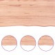 Sonata H Плот за маса светлокафяв 140x60x(2-6) см обработен масивен дъб
