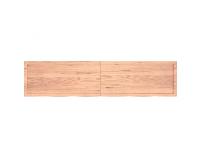 Sonata H Плот за маса светлокафяв 220x50x(2-6) см обработен масивен дъб