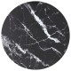 Sonata Blat masă negru Ø70x0,8 cm, sticlă securizată cu design marmură