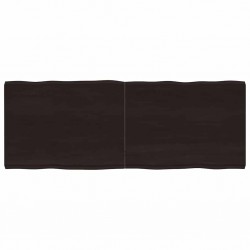 Sonata H Плот за маса тъмнокафяв 160x60x(2-6) см обработен масивен дъб - Piese pentru mese