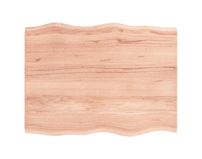 Sonata Blat masă, 80x60x2 cm, maro, lemn stejar tratat contur organic