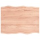 Sonata Blat masă, 80x60x2 cm, maro, lemn stejar tratat contur organic