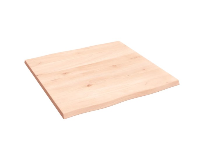 Sonata Blat masă 60x60x2 cm lemn masiv stejar netratat contur organic