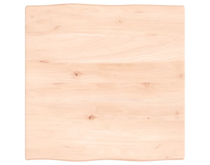 Sonata Blat masă 60x60x2 cm lemn masiv stejar netratat contur organic