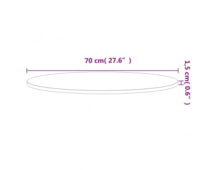 Sonata H Плот за маса Ø70x1,5 см кръгъл масивен бук