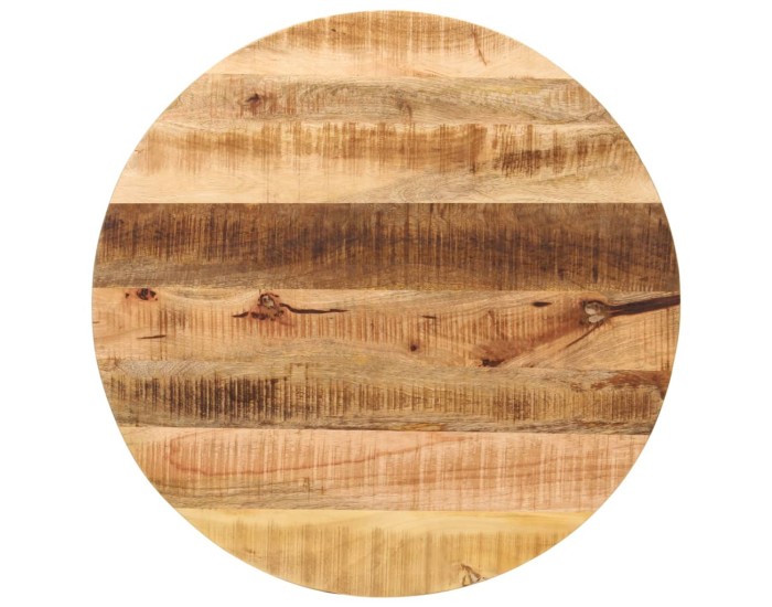 Sonata Blat de masă, Ø 80x3,8 cm, lemn masiv de mango brut, rotund