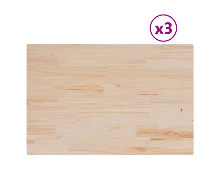 Sonata Blaturi masă 3 buc. 80x53x1,7 cm dreptunghiulare lemn masiv pin