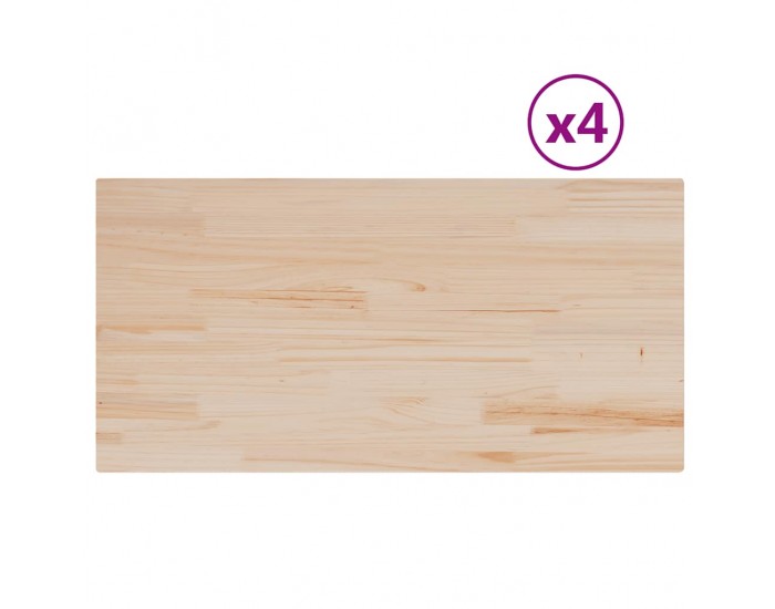 Sonata H Плотове за маси, 4 бр, 100x50x2,5 см, правоъгълни, бор масив