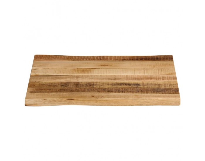 Sonata H Плот за маса, жив ръб, 80x80x2,5 см, масивно дърво грубо манго