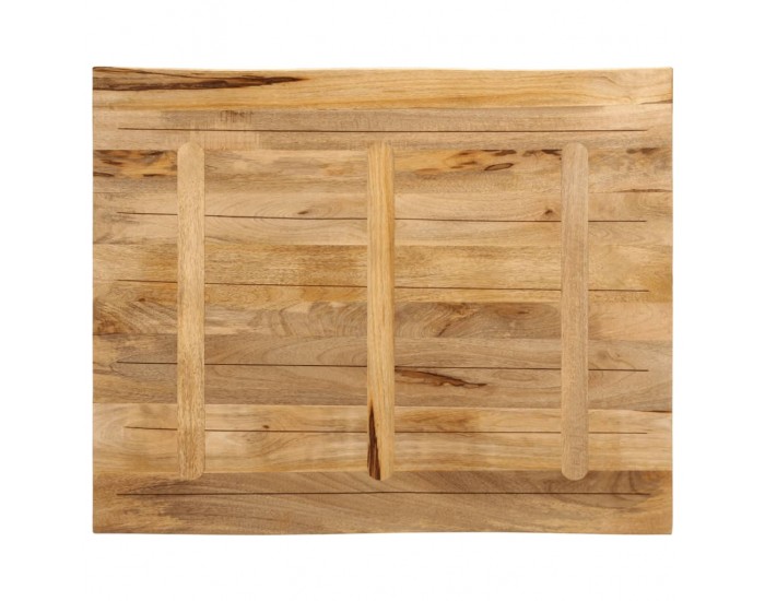 Sonata H Плот за маса, жив ръб, 100x80x2,5 см, масивно дърво грубо манго