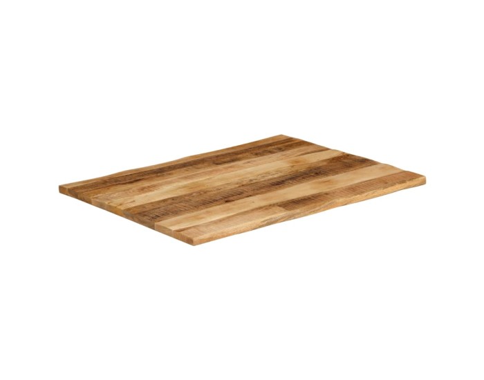 Sonata Blat de masă contur organic 100x80x2,5 cm lemn masiv mango brut