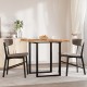 Sonata H Плот за маса квадратен 80x80x4 см масивна акация