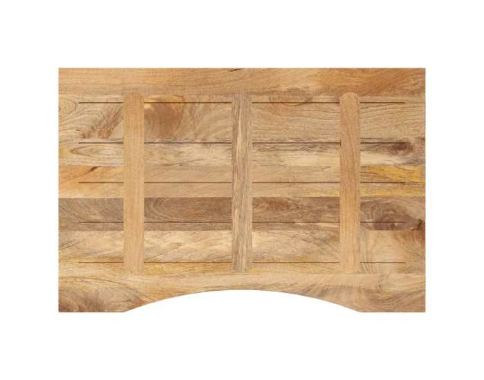 Sonata Blat birou cu decupaj curbat 90x50x2,5 cm lemn masiv mango brut