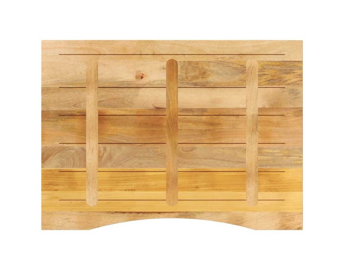 Sonata Blat birou cu decupaj curbat 110x80x2,5cm lemn masiv mango brut