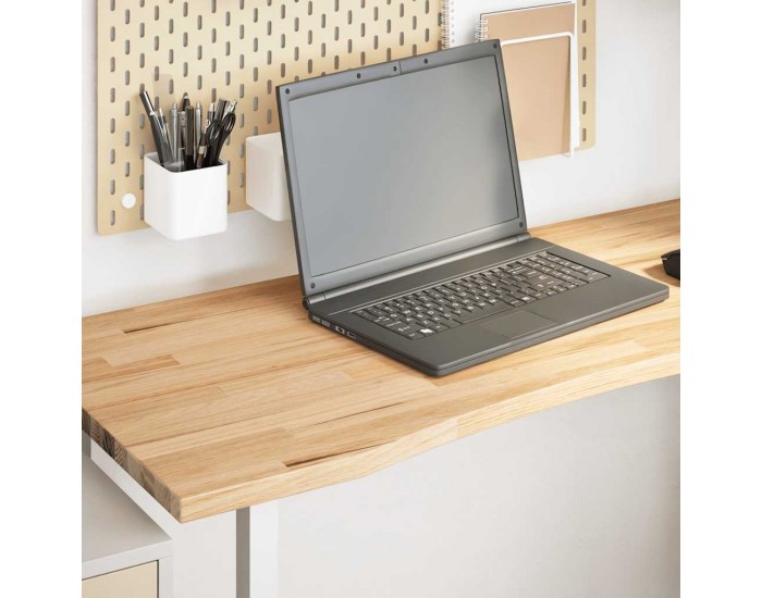 Sonata H Плот на бюро 120x50x2,5 cm необработен масивен дъб правоъгълна