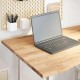 Sonata H Плот на бюро 100x80x2,5 cm необработен масивен дъб правоъгълна