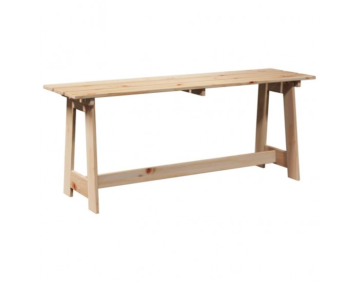 Sonata H Външна пейка Кафяво 119 x 35 x 47 см Масивна борова дървесина