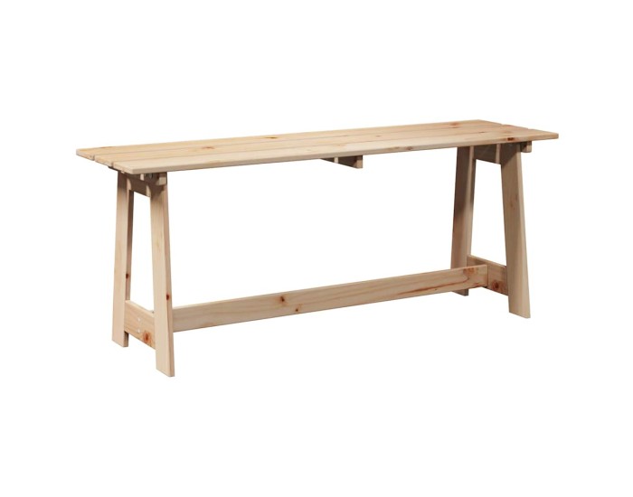 Sonata Bancă de exterior natural 119 x 37 x 47 cm Lemn de pin masiv