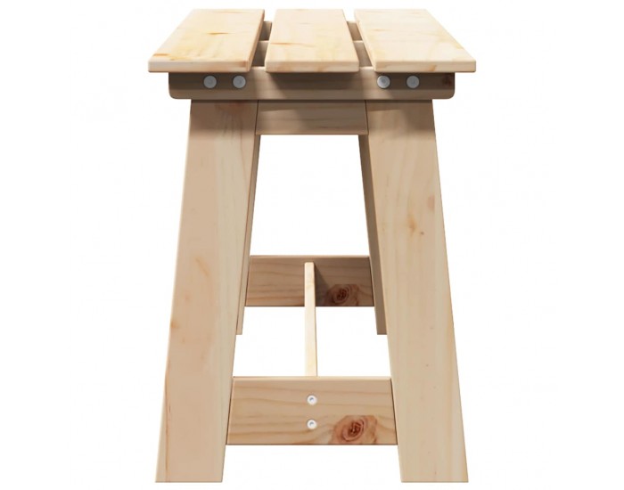Sonata H Външна пейка Кафяво 119 x 35 x 47 см Масивна борова дървесина