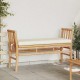 Sonata H Градинска пейка с възглавница Кафяво 110 x 38 x 65 см бамбук