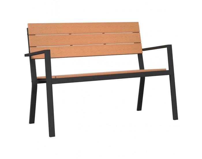 Sonata H Градинска пейка Кафяво 118 x 54 x 77см Стомана