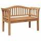 Sonata H Градинска пейка Кафяво 120 x 53.5 x 85 см Тиково дърво масив