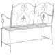 Sonata Bancă de grădină 2 -Seater 104 x 54 x 93 cm Oțel Alb Antic
