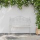 Sonata H Градинска пейка Бяло 104 x 54 x 93cm Стомана