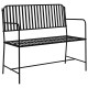 Sonata Bancă de grădină 2 -Seater 103,5 x 51,5 x 90 cm Oțel Negru
