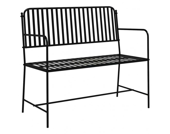 Sonata H Градинска пейка Черно 104 x 54 x 93cm Стомана