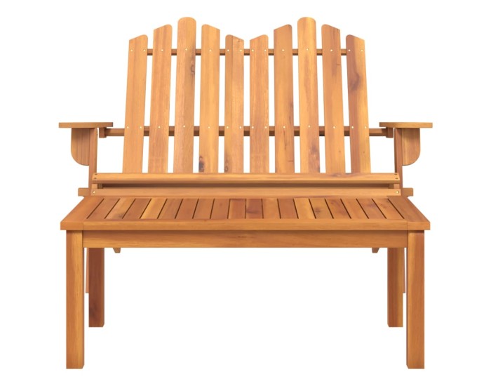 Sonata Set mobilier de grădină Adirondack, 2 piese, lemn masiv acacia