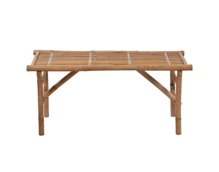 Sonata Bancă de grădină pliabilă cu pernă, 118 cm, bambus