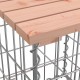 Sonata H Градинска пейка габион 244x71x65,5 см дугласко дърво масив