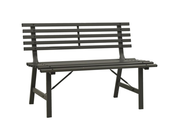 Sonata Bancă de grădină, negru, 110 cm, oțel