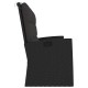Sonata Bancă rabatabilă de grădină cu perne, negru, 173 cm, poliratan
