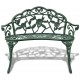Sonata H Градинска пейка, 100 см, лят алуминий, зелена