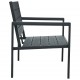 Sonata H Градинска пейка, 120 cм, HDPE, сива, имитация на дърво